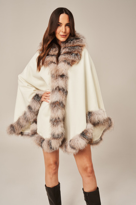 Wollponcho für Damen mit Kaschmir