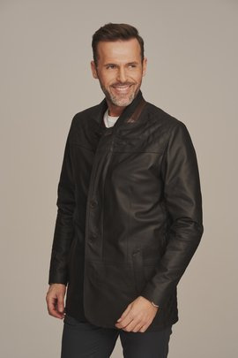 Herren lederjacke schwarz