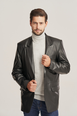Herren lederblazer blazer