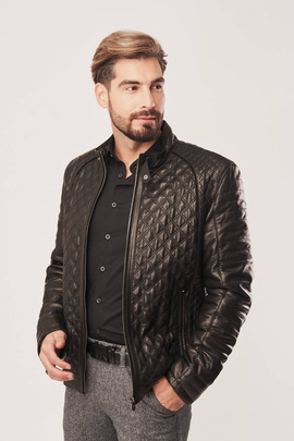 Lederjacke mit stehkragen herren