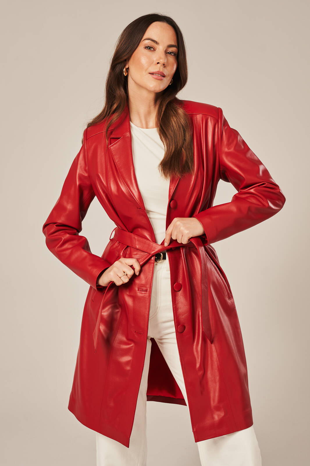 Damen Mantel Roter Kurzmantel Kurzmantel Mantel Damen Rot Lang