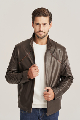 Herren Lederjacke braun