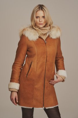Damen Shearling Lammfellmantel