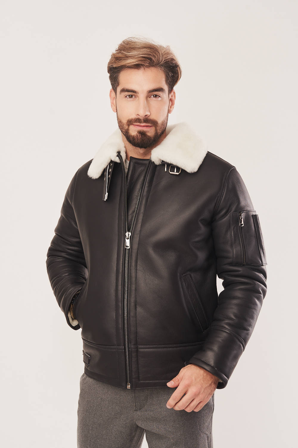 Zara Bikerjacke Pilotenjacke Mit Fell Zara Aviator Jacket Biker