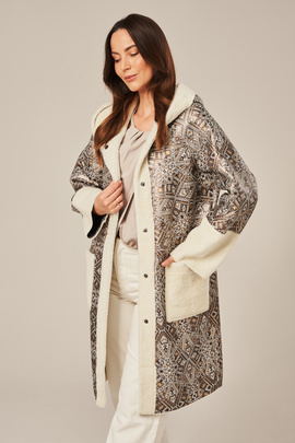 Luxus wintermantel aus naturfell damen