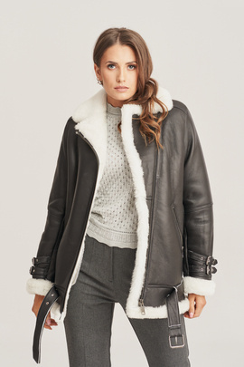 Damen Lammfelljacke Pilotenjacke