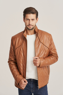 Braune lederjacke herren