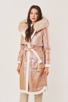 Damen Daunenmantel mit Echtpelz