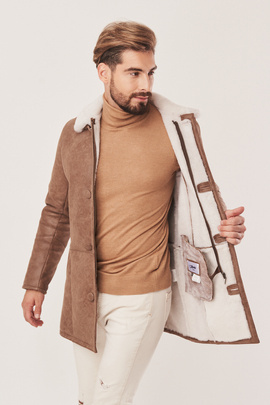 Herren Wintermantel - Lammfellmantel